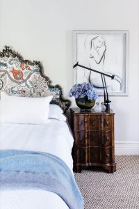 bedroom interior design bedhead fabric