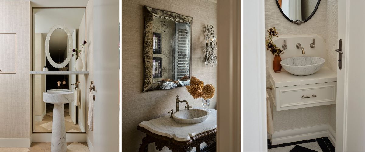 Luxury powder room interior design by Marylou Sobel Sydney