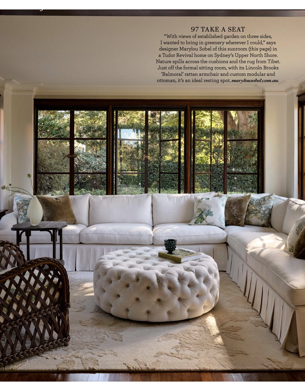 home beautiful marylou sobel sunroom p154